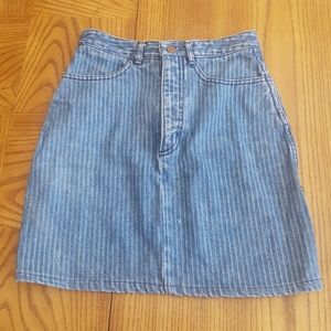 Vintage jean mini skirt